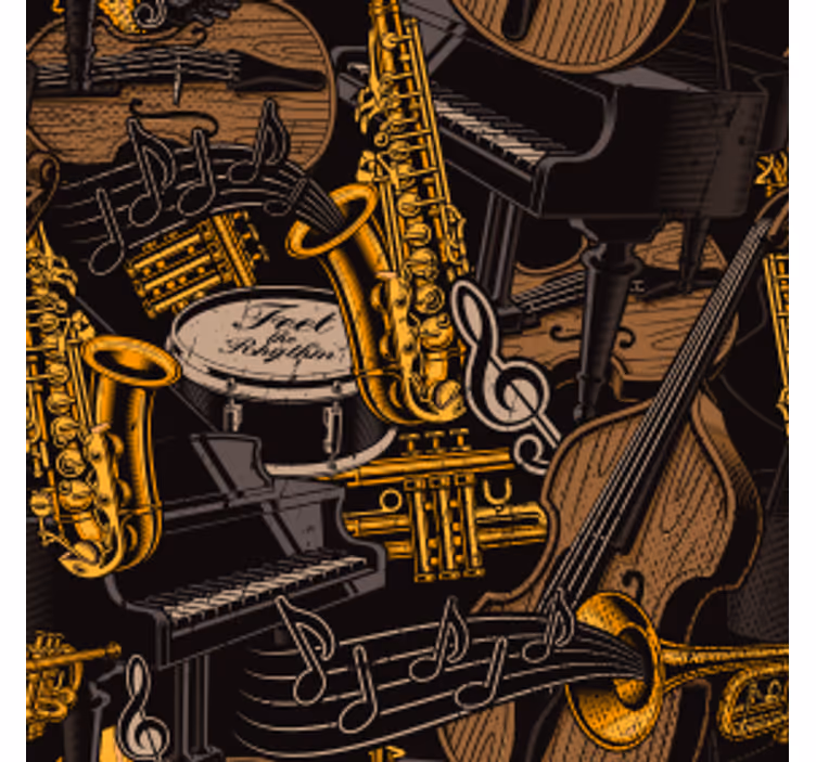 Untersetzer geek mit musikinstrumente muster - TenStickers