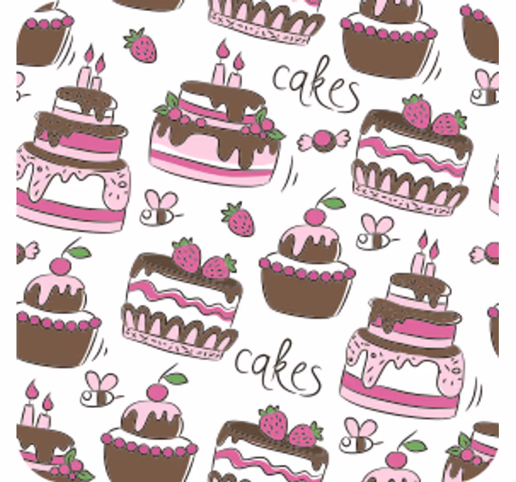 Bierdeckel hochzeit mit verspielter dessertillustration - TenStickers