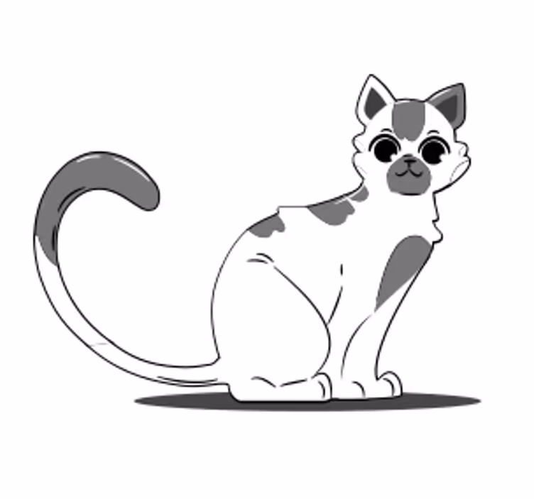 Untersetzer modern mit süßer katzenfigur - TenStickers