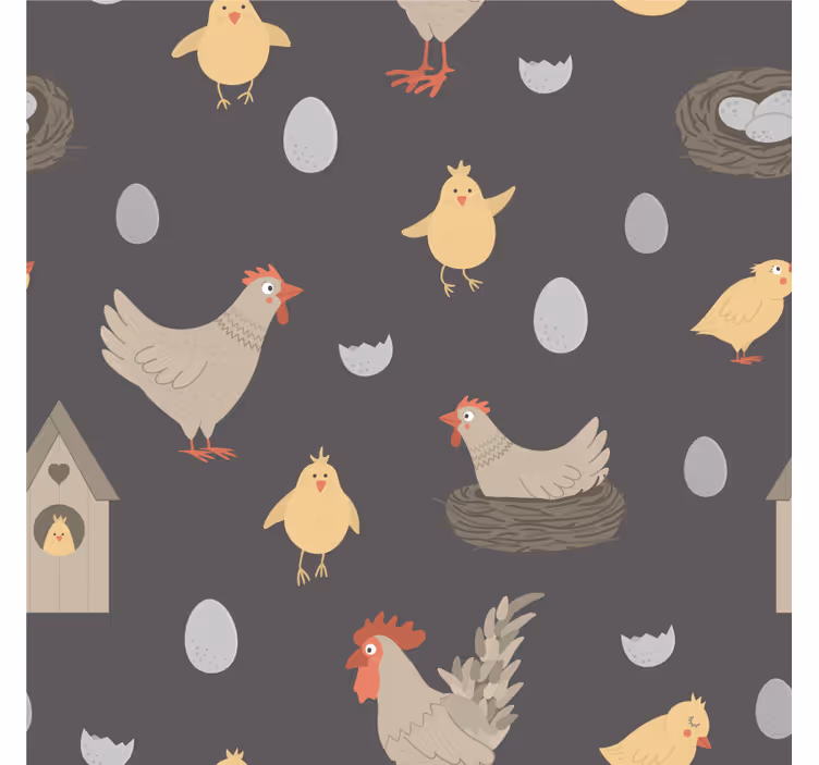 Untersetzer geek hühner und eier muster - TenStickers
