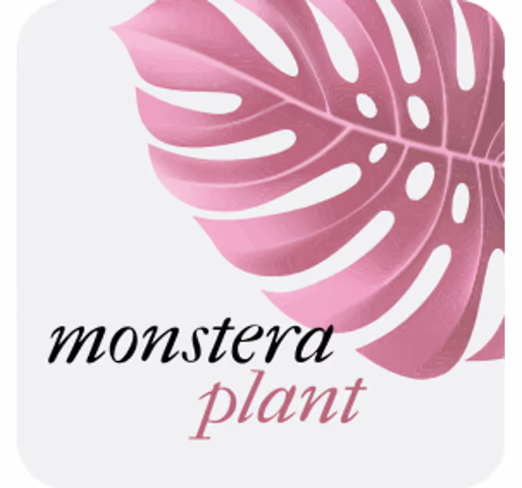 Untersetzer personalisiert monstera blatt design - TenStickers