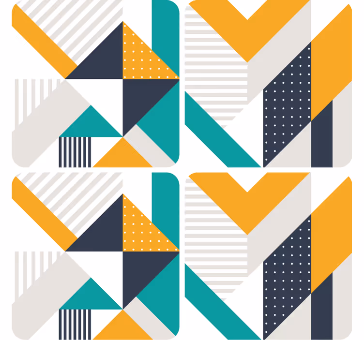 Untersetzer modern mit geometrischen farbblöcken - TenStickers