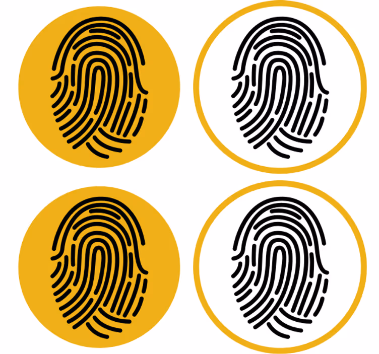 Untersetzer geek mit einzigartigen fingerabdruckmotiven - TenStickers