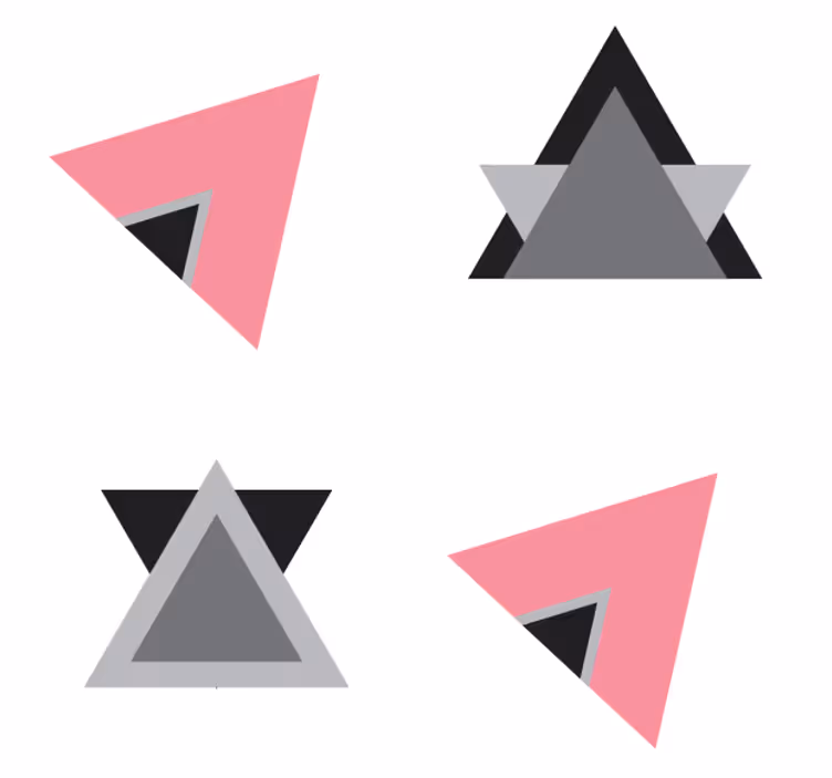 Untersetzer mit geometrischen formschichten - TenStickers