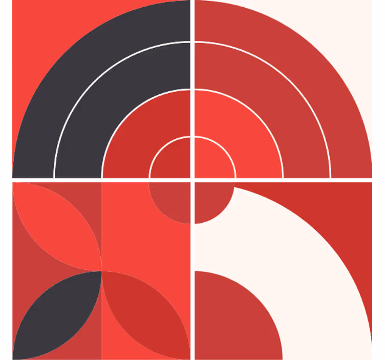 Untersetzer mit geometrischen farbmustern - TenStickers
