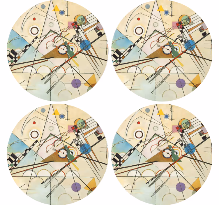 Untersetzer mit geometrischem kreis-motiv - TenStickers
