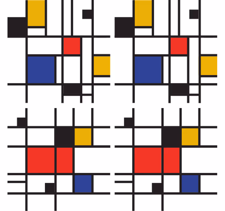 Untersetzer modern mit geometrischen mustern - TenStickers