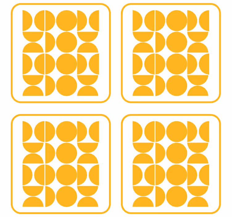 Untersetzer mit geometrischen formen - TenStickers