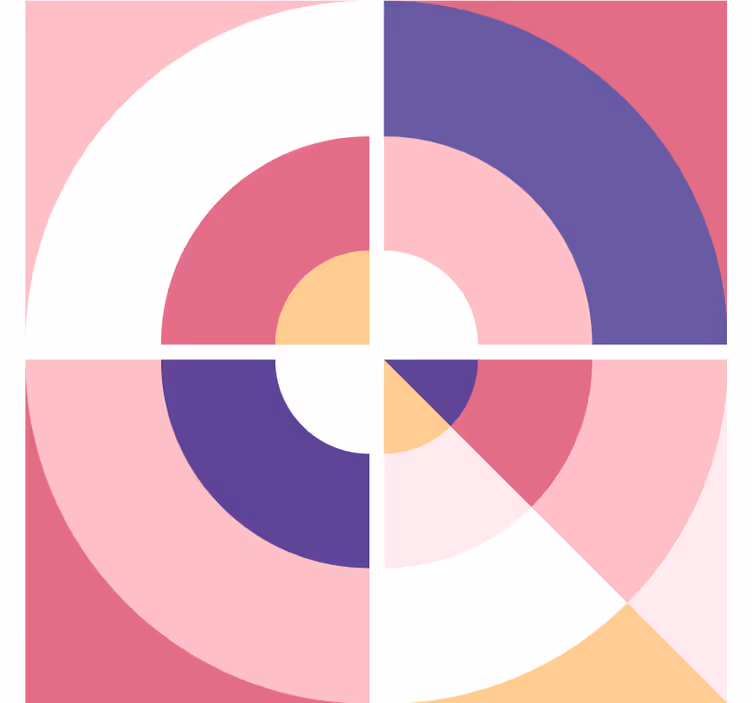 Untersetzer modern mit bunten geometrischen formen - TenStickers