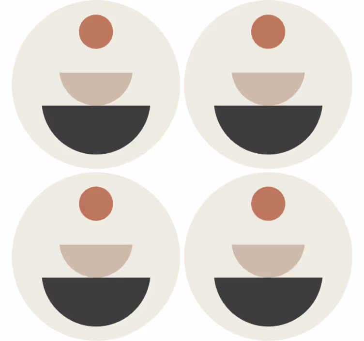 Untersetzer geek mit geschichteten kreisen - TenStickers