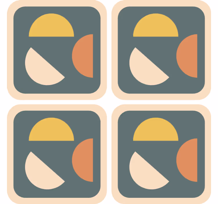 Untersetzer geek geometrische farbformen - TenStickers