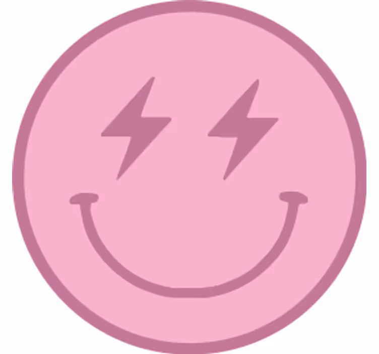 Untersetzer geek verspielt pinkes smiley emblem - TenStickers