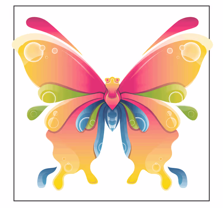 Untersetzer geek bunte schmetterlingskunst - TenStickers