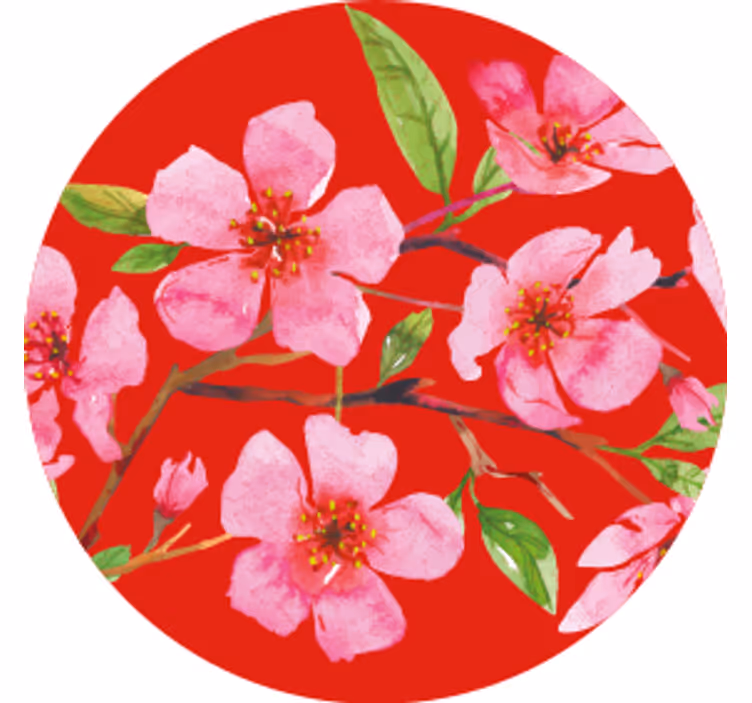 Untersetzer mit blühendem pinken floralmuster - TenStickers