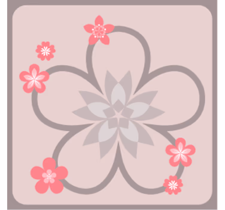 Untersetzer modern mit floralem eleganten muster - TenStickers