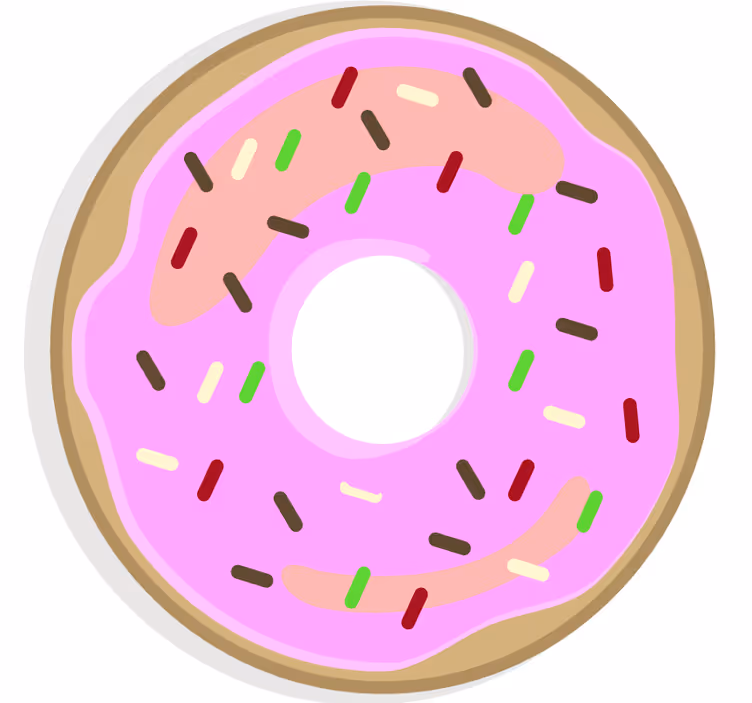 Untersetzer geek pink gefrostetes dessert - TenStickers