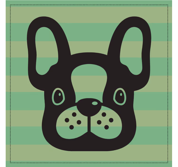 Untersetzer modern mit bulldoggenmotiv - TenStickers