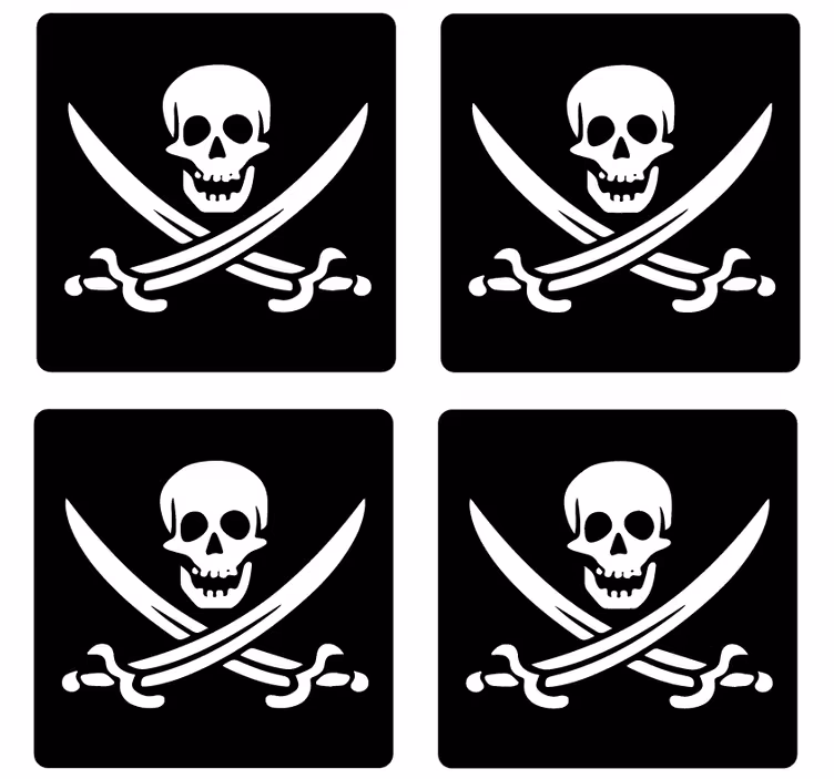Untersetzer Freak Piraten jolly rogerrog - TenStickers