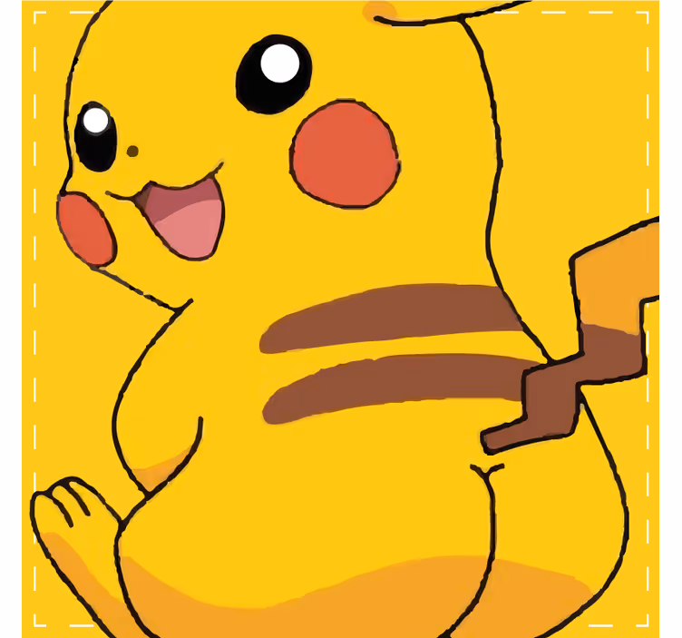 Vintage untersetzer mit animiertem gelben charakter - TenStickers