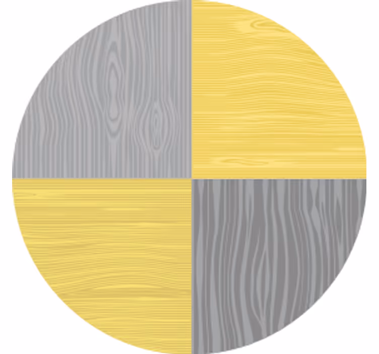 Untersetzer mit kreisförmigem holzmaserungsmuster - TenStickers