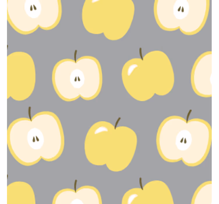 Untersetzer geek gelbes apfelmuster - TenStickers