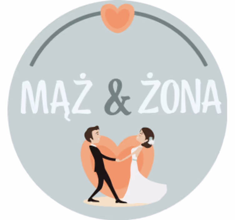Bierdeckel hochzeit brautpaar herz - TenStickers