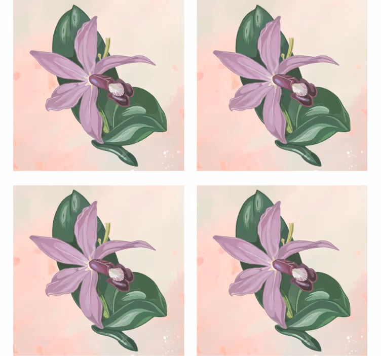 Untersetzer modern elegante orchideenblüte - TenStickers