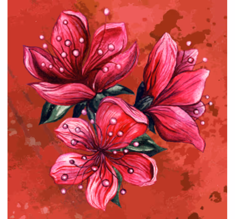 Bierdeckel mit lebendigem blumenarrangement - TenStickers