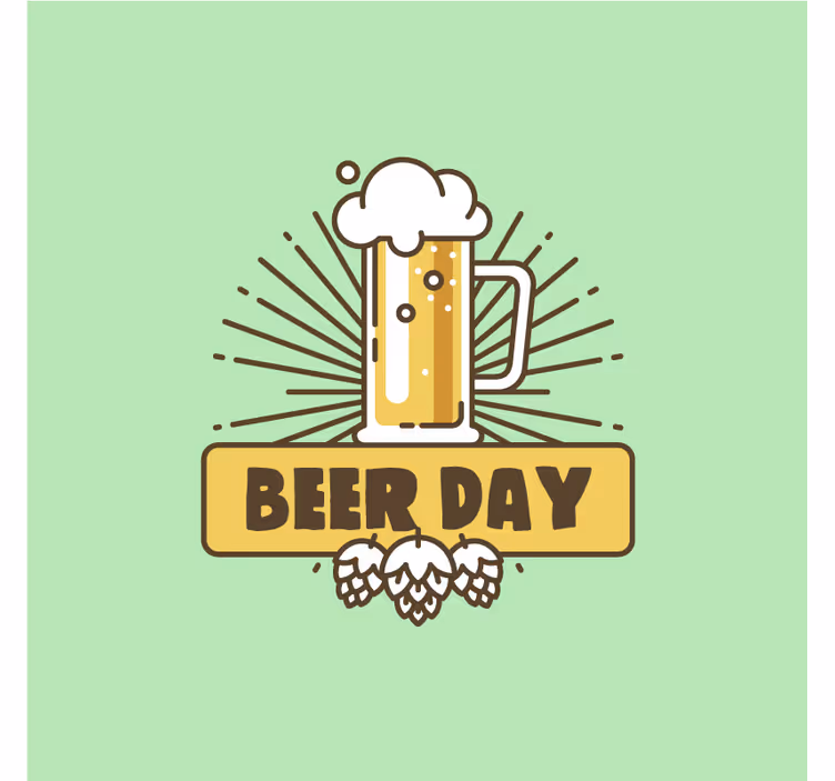Bierdeckel für bierkrug feierlichkeiten - TenStickers