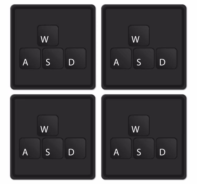 Untersetzer Freak Tastaturtasten einfarbig - TenStickers