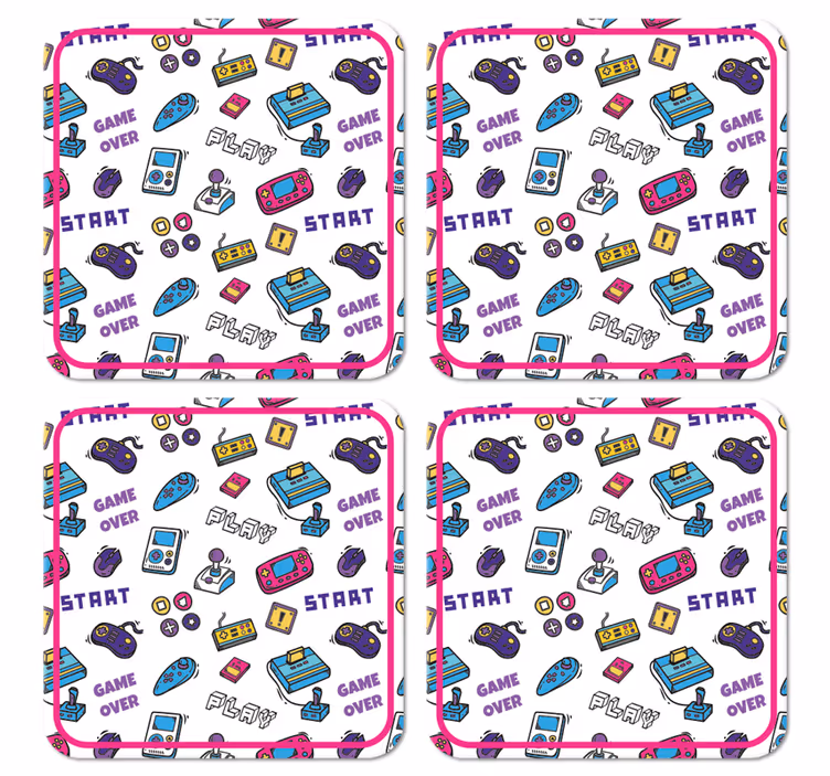 Untersetzer Freak Retro-spiel über symbole - TenStickers