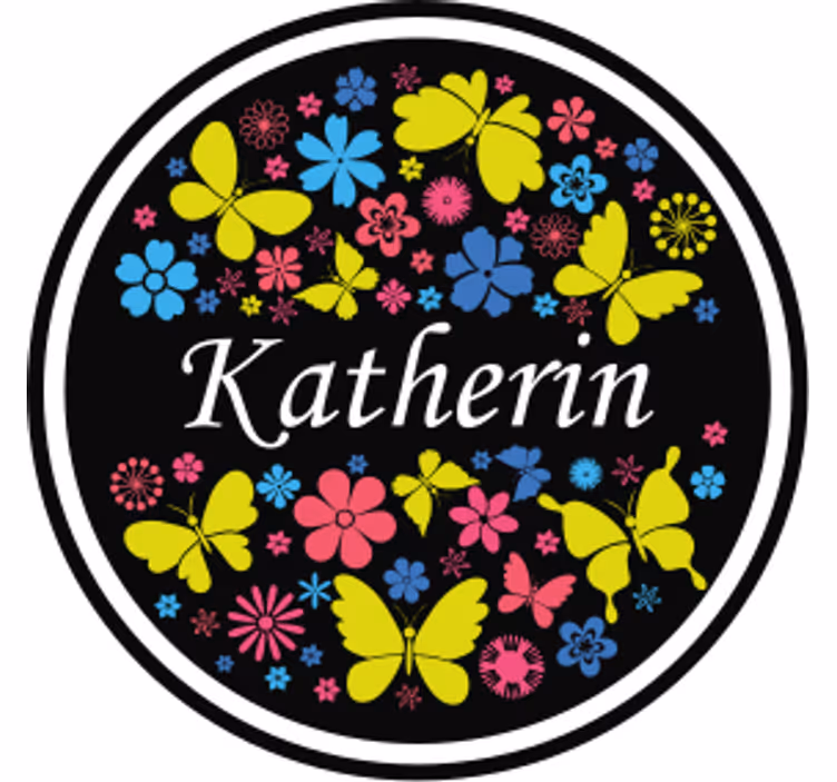Untersetzer personalisiert florale schmetterlingsgestaltung - TenStickers