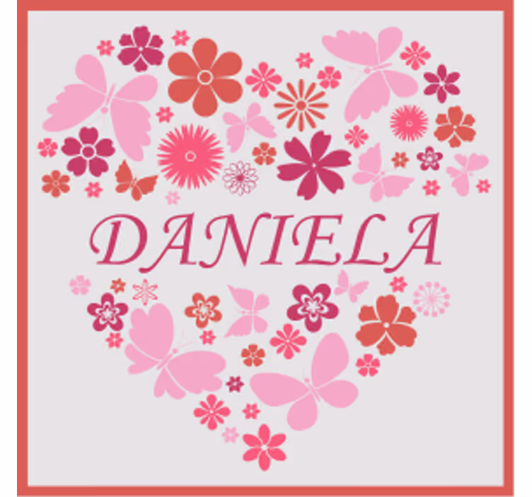 Untersetzer personalisiert herzblumenarrangement - TenStickers