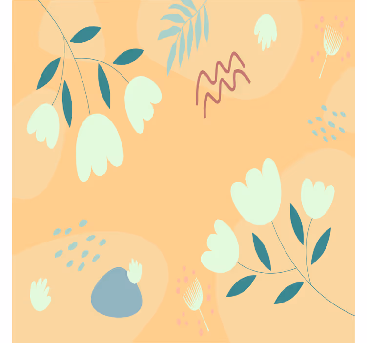 Untersetzer modern mit floralen minimalistischen mustern - TenStickers