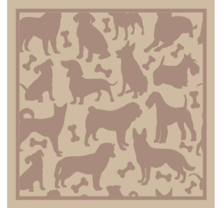 Untersetzer modern mit verspielten hundeformen - TenStickers