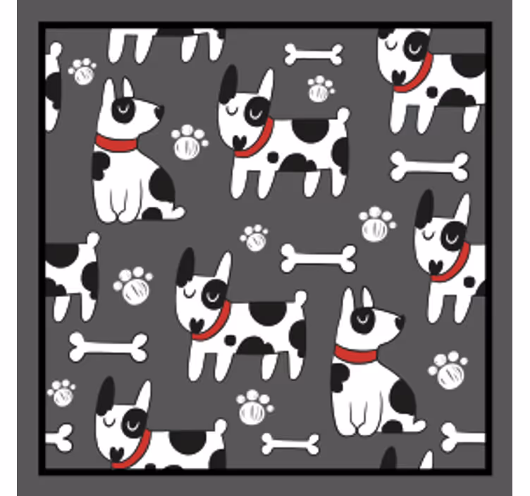 Untersetzer modern mit verspieltem hundemuster - TenStickers