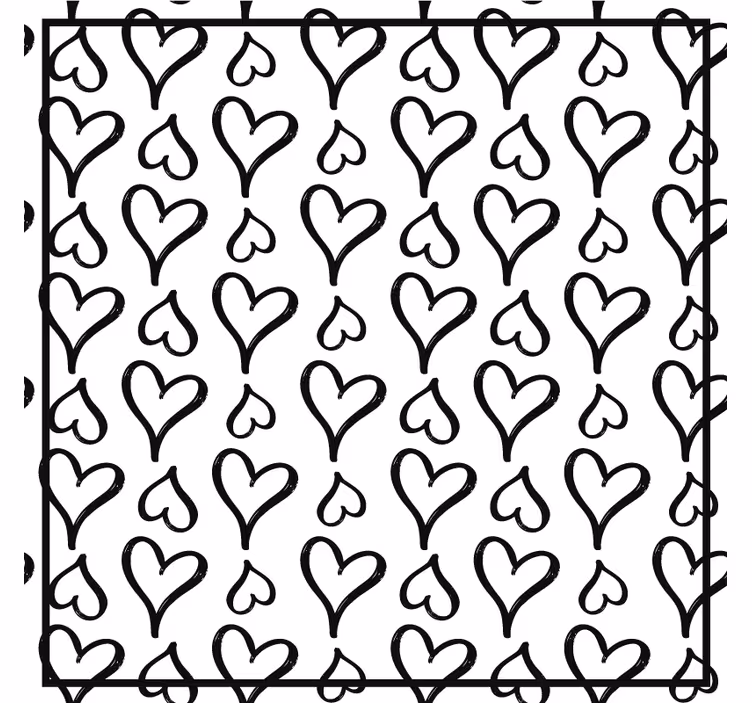 Untersetzer modern mit herzmuster - TenStickers