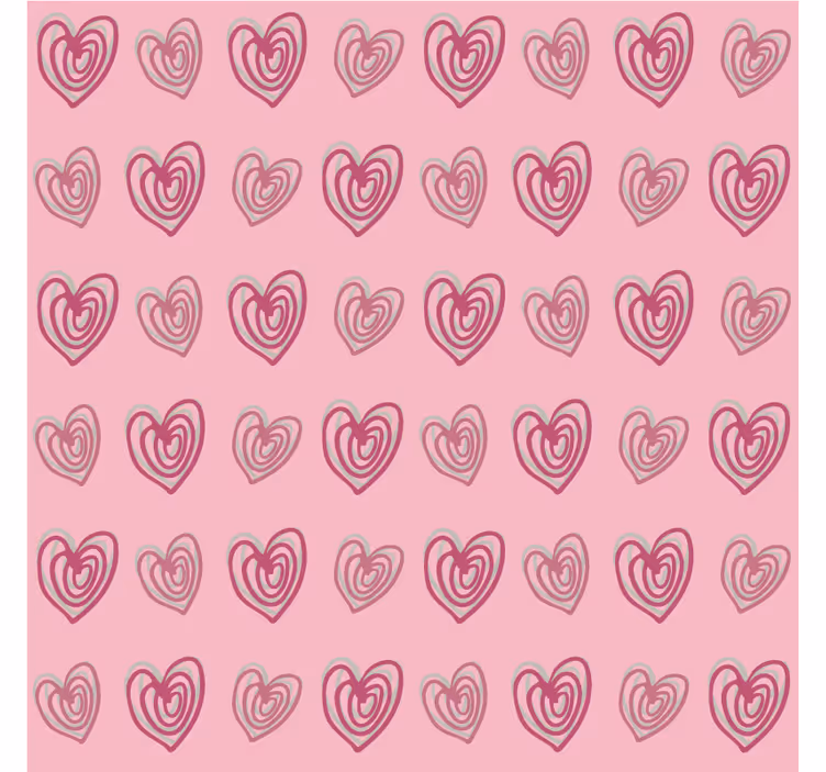 Untersetzer modern mit geschichteten herzmustern - TenStickers