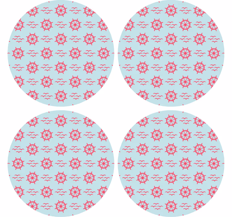 Untersetzer geek mit nautischem radmuster - TenStickers