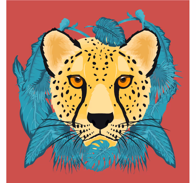Untersetzer geek mit stilisierter leopardenillustration - TenStickers