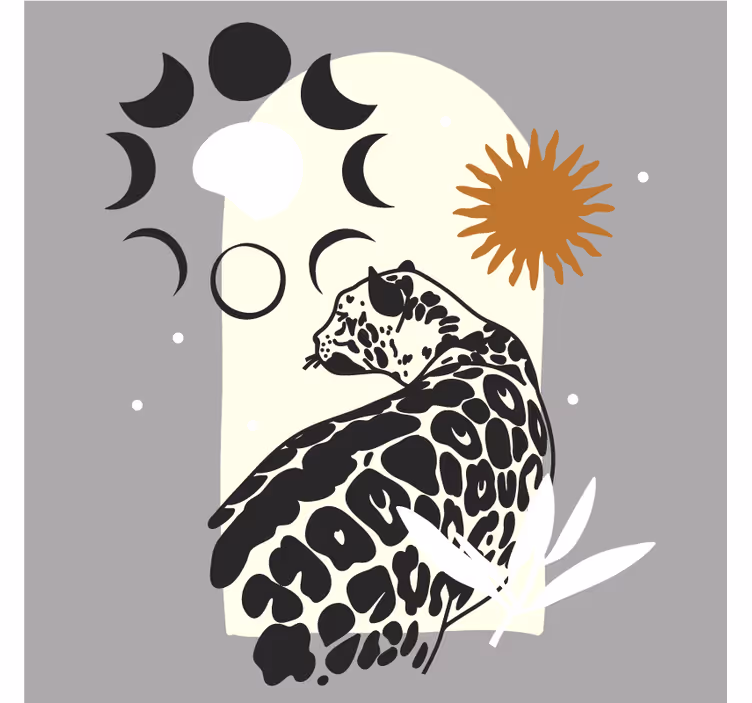Untersetzer geek elegante leopardsilhouette - TenStickers