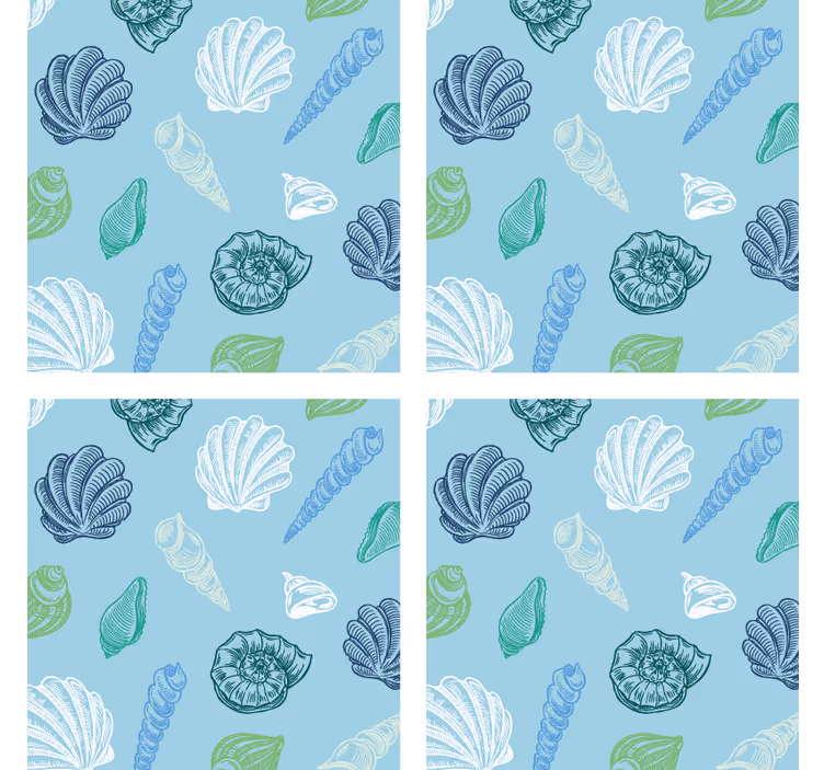 Untersetzer mit muschel-musterdesign - TenStickers