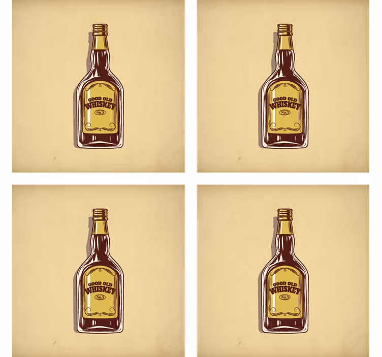 Bierdeckel gute alte whiskeyflasche - TenStickers