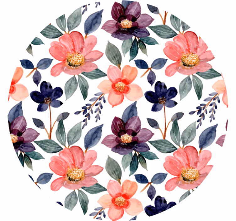 Untersetzer geek mit blumenmuster splash - TenStickers