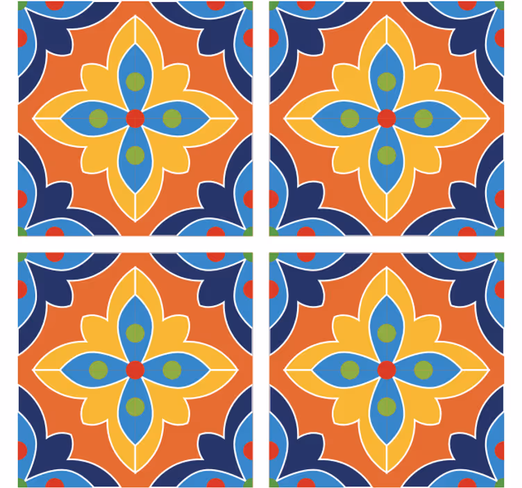 Untersetzer mit lebendiger blumenillustration - TenStickers