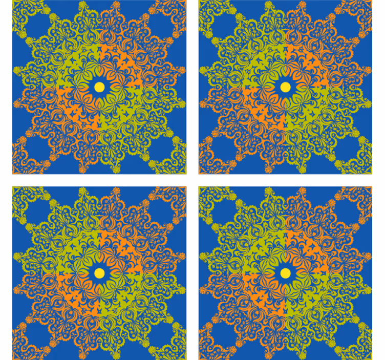 Fliesen Untersetzer buntes mandala-muster - TenStickers