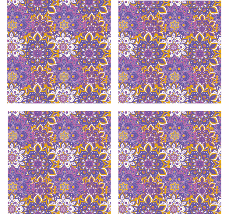 Untersetzer mit aufwendigem botanischen design - TenStickers