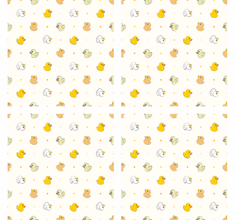 Untersetzer modern mit charmantem entenmuster - TenStickers