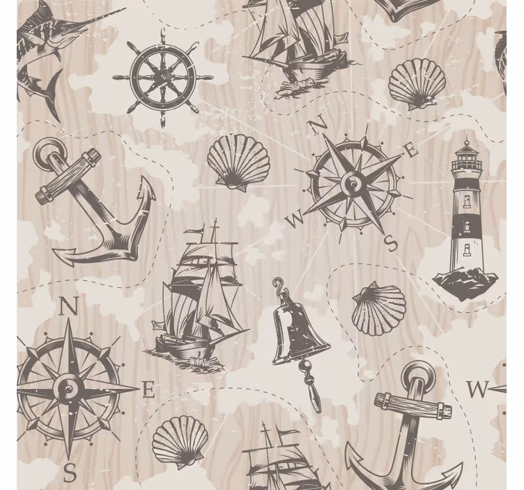 Untersetzer geek mit maritimen motiven - TenStickers