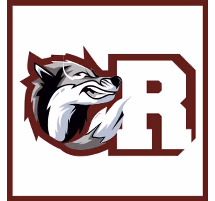 Untersetzer personalisiert wolf-wappen monogramm - TenStickers